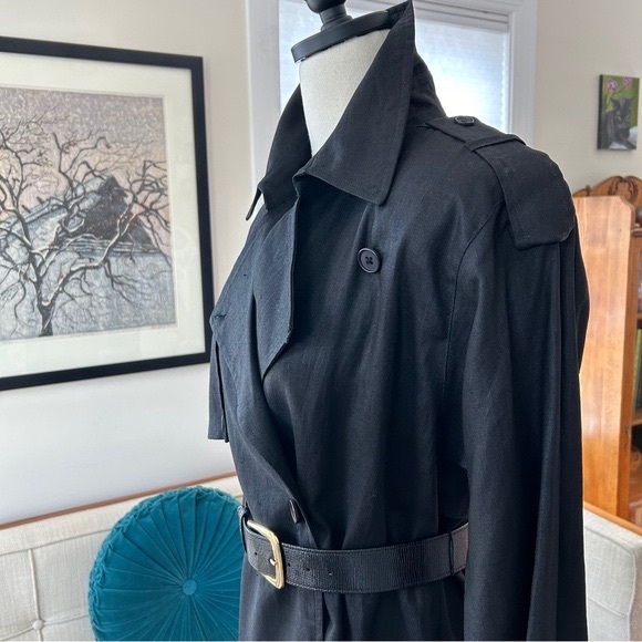 VTG 90’s Linen Trench Coat - Picture 7 of 7
